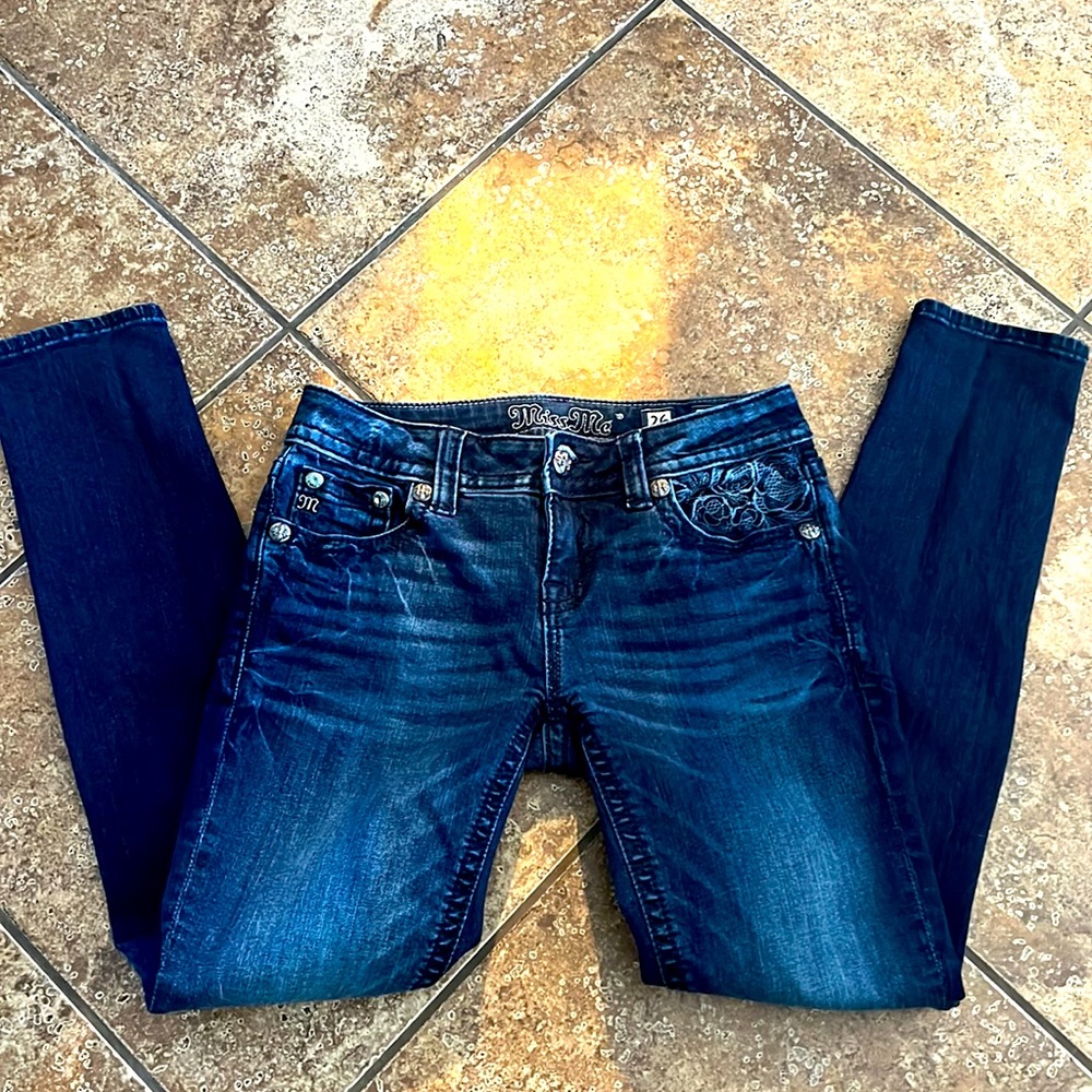 Miss Me Skinny cuffed Jeans size 26